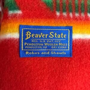 Vintage Pendleton BeaverState Muchacho Robe Blanket 32x44 Made in USA Wool Throw